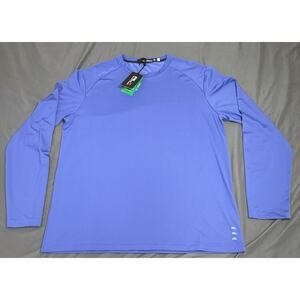 RLX Ralph Lauren L/S Pullover Top Periwinkle Blue Mens L Lightweight Nylon